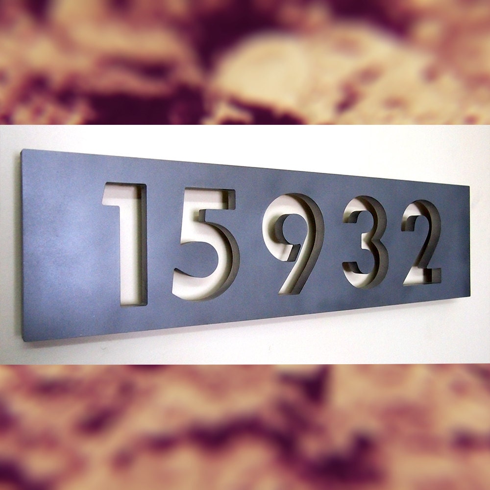 Custom Modern Floating House Numbers in Aluminum