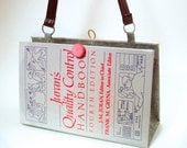 Book Purse made from Upcycled "Quality Control Handbook" with Shoulder Strap