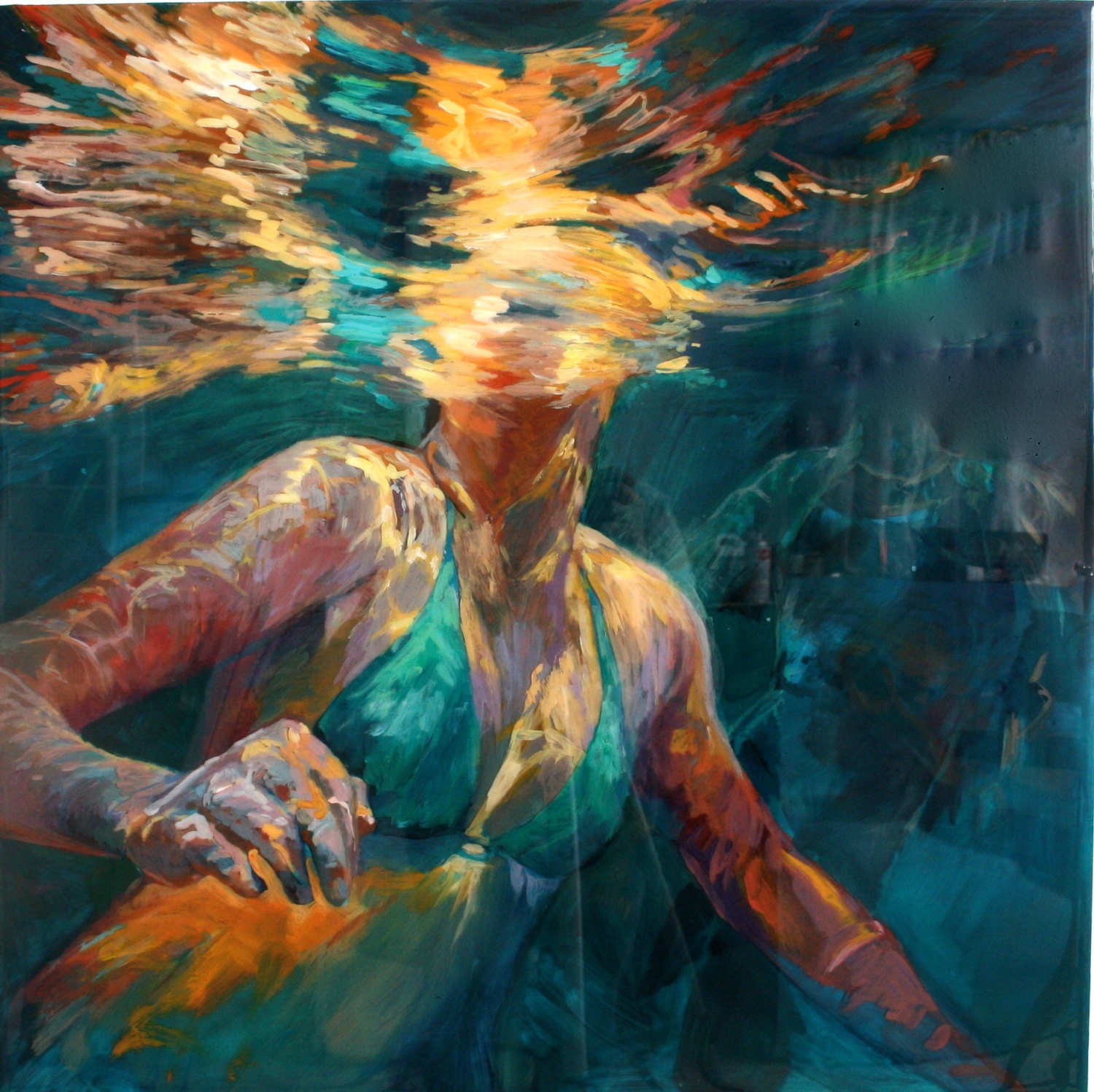 Shift // Large Original Acrylic painting //  24" x 24"