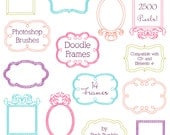 Doodle Frames Photoshop Brushes, Doodle Borders Photoshop Brushes - Commercial and Personal Use