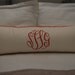 Solid Monogrammed Large Lumber Pillow with Cording