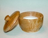 Salt Box - Salt Keeper - Maple Burl Salt Bowl - Kitchen Accessories - Jewelry Box