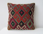 Handwoven Turkish Rug Pillow Cover, Decorative Pillows, Accent Pillow, Throw Pillow,  Kilim Pillow Cover, Vintage Pillow, Lumbar Pillow
