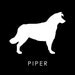 Personalized Custom Dog Silhouette with Name/Birthdate (optional) - Border Collie, Wheaten Terrier, Cocker Spaniel or Cockapoo - 8"x10"