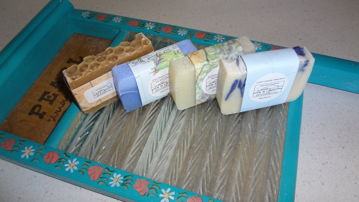 Sampler Pack of Hand Made Artisan Soaps Lightly Scented All Natural