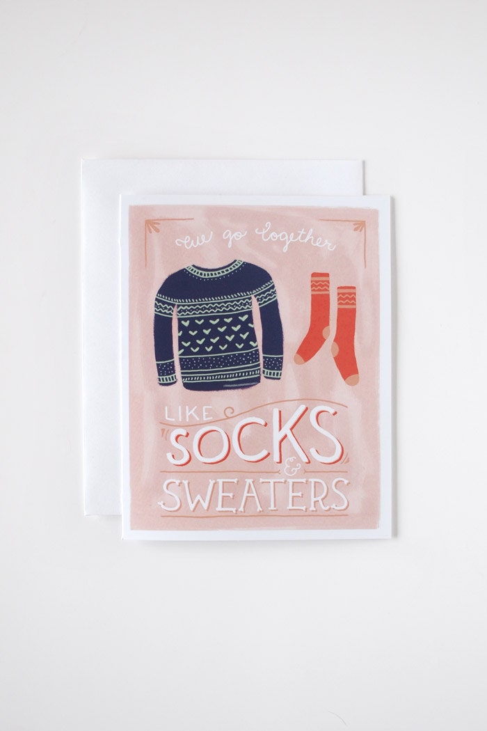 Socks & Sweaters - Blank Card (single)