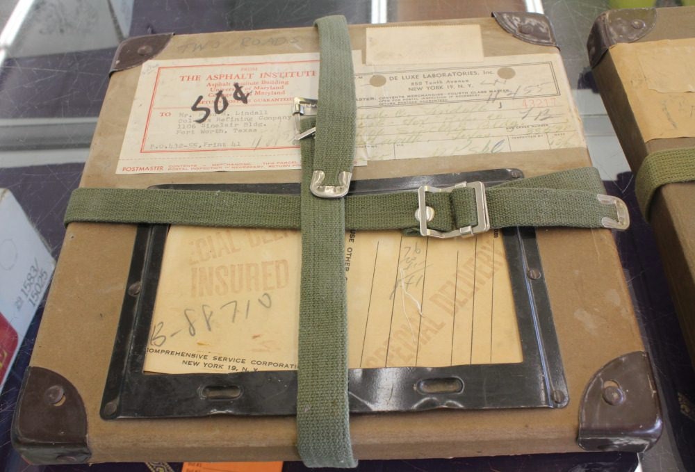 2 Vintage 1930s 4th Class Mail Shipping Tins