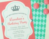 Princess Birthday Invitation - Custom PRINTABLE Princess Crown DIY Invitation - by anna and blue paperie Il_170x135