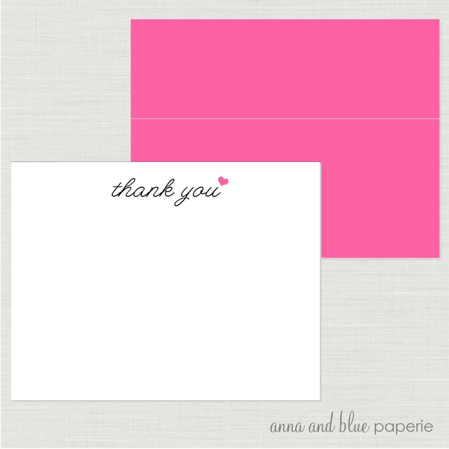 Custom Thank You Note Card - PRINTABLE diy thank you note card - Choose colors Il_570xn