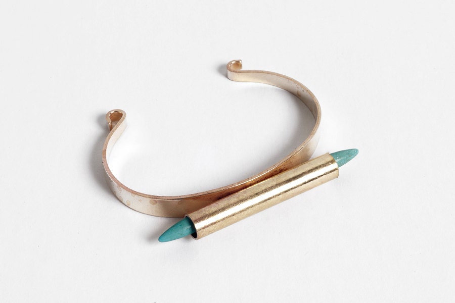 Turquoise Dagger Cuff Bracelet