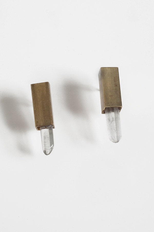 Crystal Dagger Post Earrings