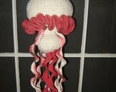 Crochet LARGE JELLYFISH MOBILE Stuffed Animal Plush Toy Amigurumi - Any Colors - Personalizable