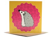 Greetings Card - Hedgehog Illustration