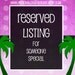 Reserved for Amy