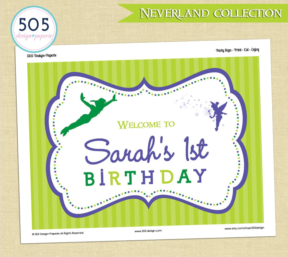 Printable Neverland Collection - Peter Pan Tinkerbell Inspired Party by 505 Design Il_170x135