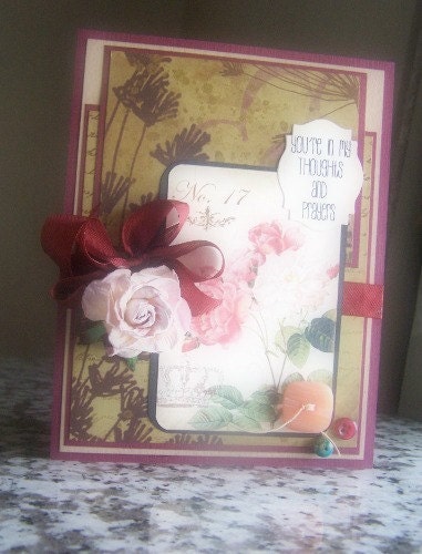 You're in my Thoughts and Prayers handmade card