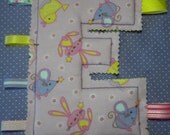 SLEEPYTIME FRIENDS - Monogram Tag Toy - Personalized Alphabet Toy for Your Baby Girl