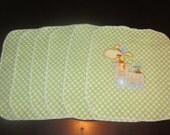 Up-cycled Cloth Wipes - Green & White Checkers