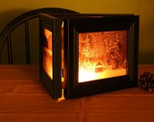 Adirondack Scene Candle Holder