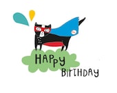 Cat Card - Happy Birthday from Superhero Cat