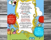 Dr. Seuss Blue & Red Baby Shower Invitation PRINTABLE INVITATION DESIGN