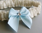 Toss Garter - Satin Garter with Bow and Swarovski Crystal (Choose Your Colors)