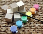 SALE Wooden Blocks Painting Kit, DIY Waldorf Building Blocks Craft Kit