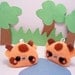 Pudding Zoo Animal Keychain Kawaii Stuffed Toy: Panda, Giraffe, Lion, Tiger or Zebra