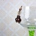 Chocolate Brown Steampunk-Inspired Pearl Earrings