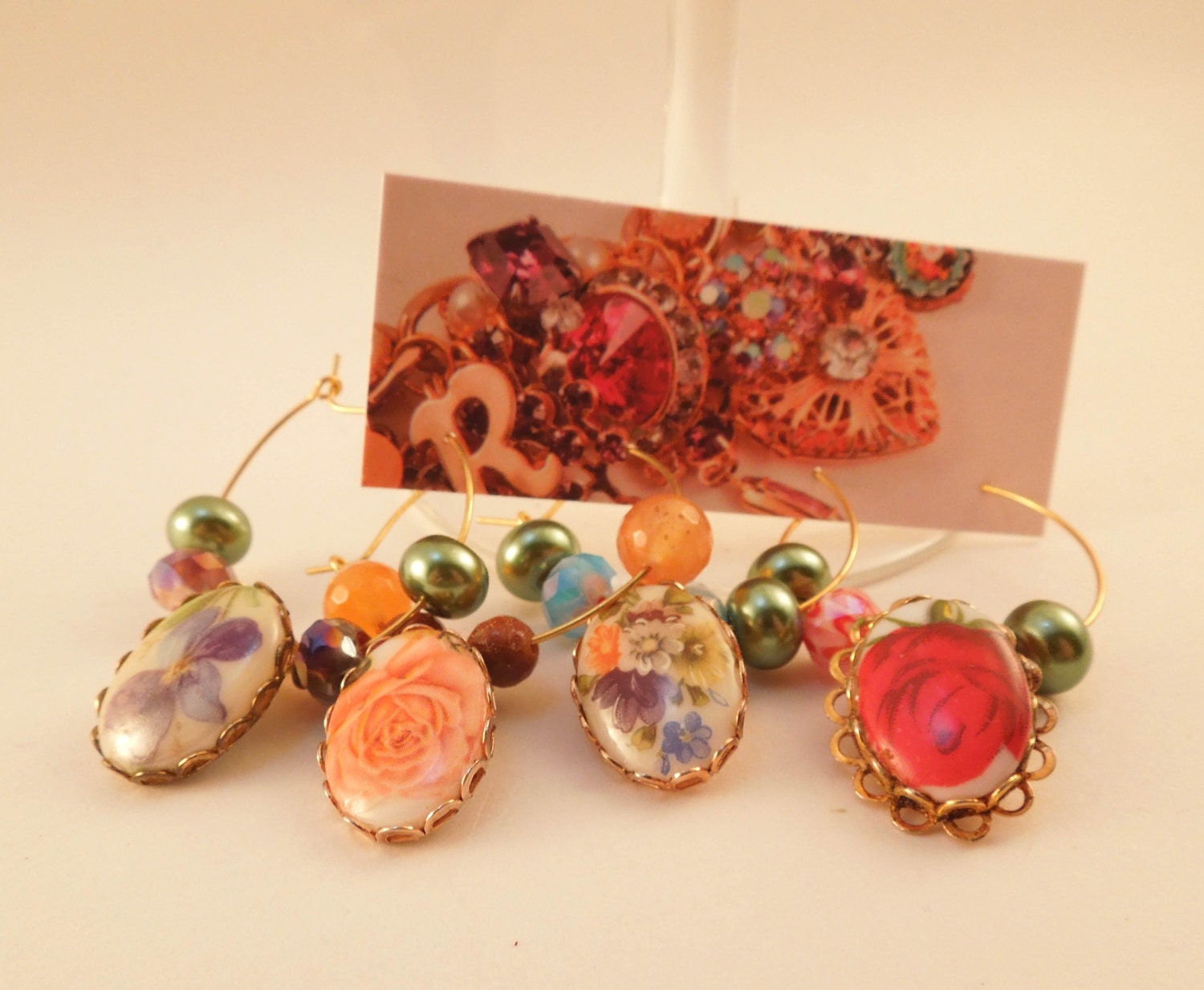 Wine Bouquet Wine Glass Charms Set of 4