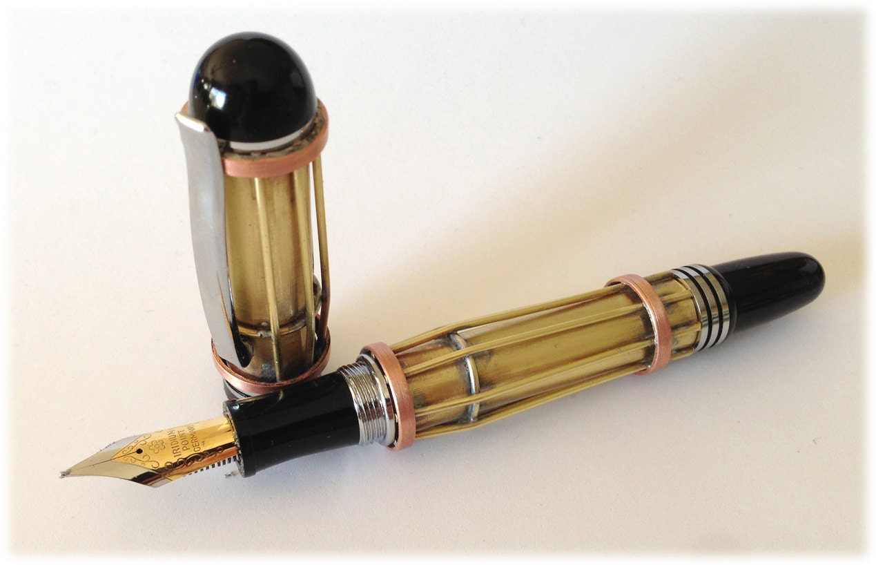 Steampunk Writing Instrument Model FP107, Fountain Pen