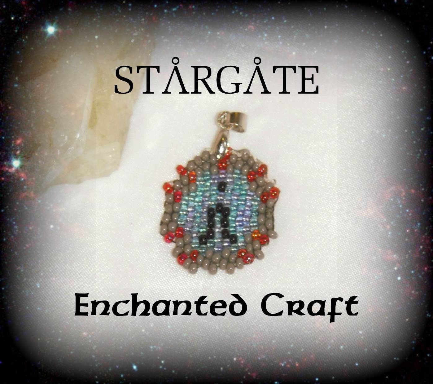 Stargate seed bead pendant for the fans of Stargate, Atlantis, and Universe