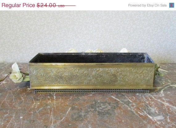 SALE Ornate Brass Box Container Organizer