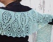 Scarab Shawl - Crescent Shaped Knitted Lace Shawl, Pattern/Instructions/PDF digital download