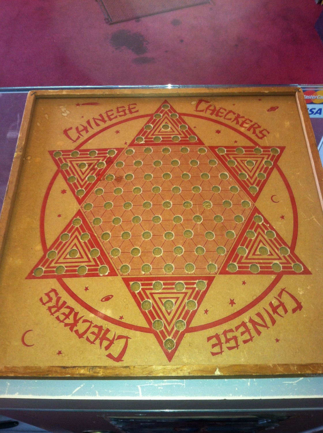 1938 Chinese Checkers & Checkers Game Board