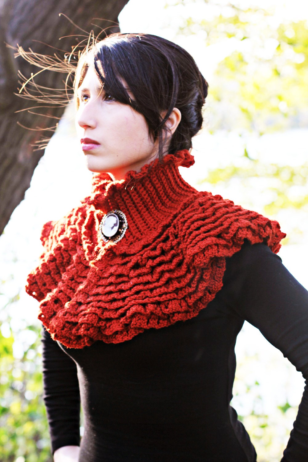 Ruffled Victorian Cowl Crochet Pattern - Permission to Sell Finished Items