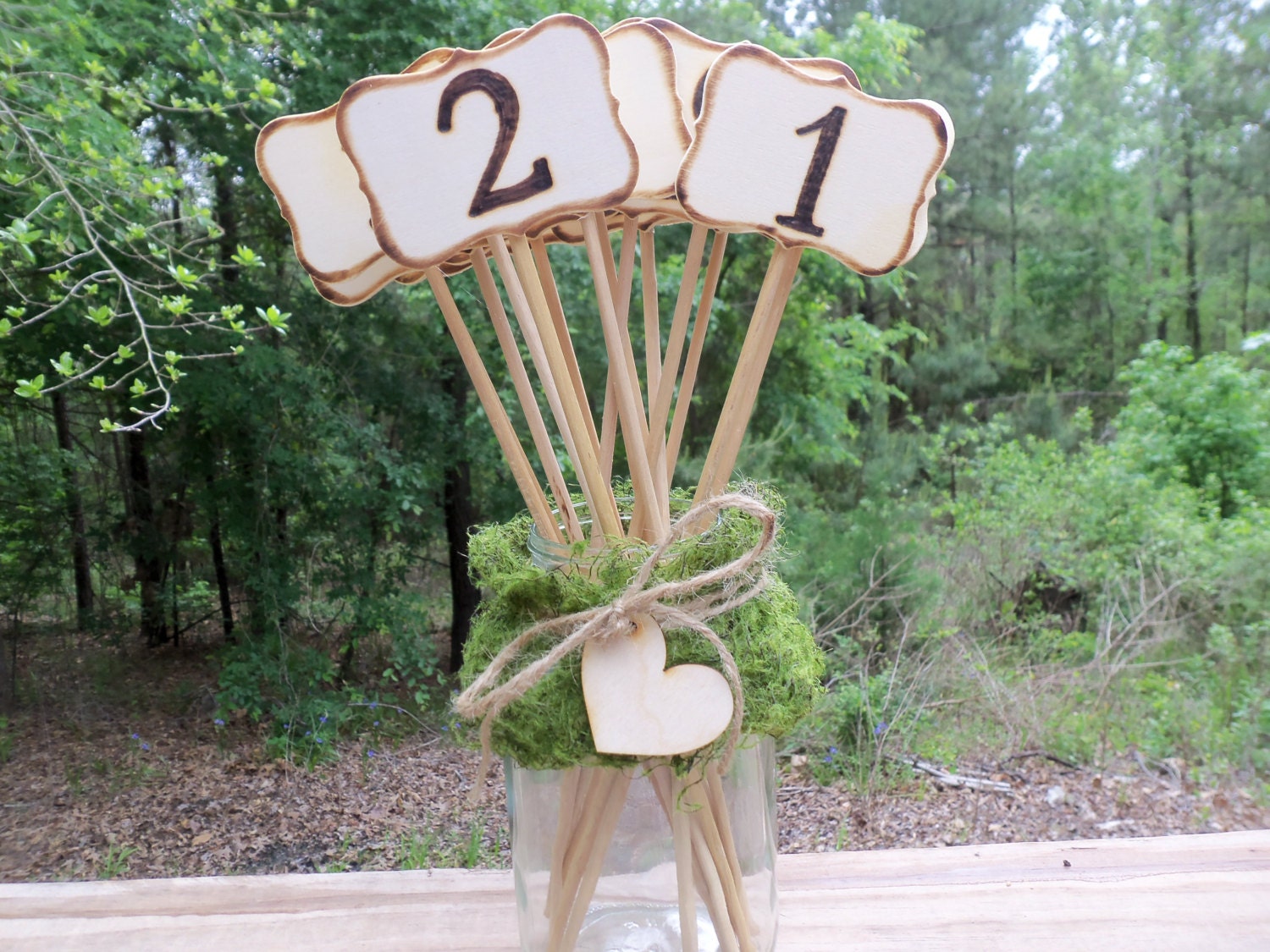 Rustic Wedding Table Numbers Set of 12 - GoRustic Designs