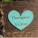 HUGE Personalized Rustic Wood Guest Book - Photo Book - Stained Wood Guest Sign-In Book with Huge Painted Personalized Heart