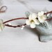 Flower Crown, Ivory Wedding Flower Headband, hair flower, fairy wedding hair, hair accessory, flower girl - ANABELLE -