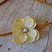 Beautiful Newborn Headband in Off White and Mustard Yellow Vintage Style Shabby Chic Baby Photo Prop Pearls
