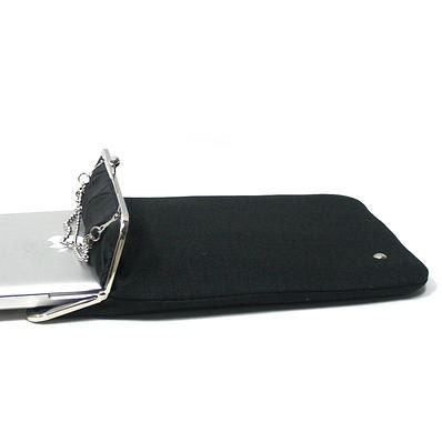 SALE 10% OFF 13'' laptop bag Black - Silver - Duchess Case for laptop
