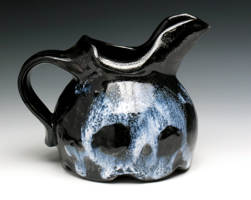Ghostly Two Skulls Creamer, Small Pitcher