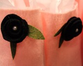 Small felt favor gift bags - set of 10