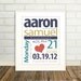 Newborn Birth Statistics Subway Print - 8x10 Fully Customizable - Other Sizes Upon Request