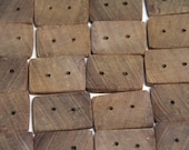 4 medium buttons made from reclaimed wood