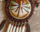 Bone Choker with Dragonfly