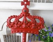 crown nursery hook shabby chic- your choice of colour - nursery decor white french country girls room hanging hook wall hook paris apartment