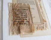 original mixed media collage with inspirational rumi quote.  poem.