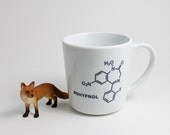 Gag Gift - Rohypnol Chemistry Molecule Coffee Cup in Black and White