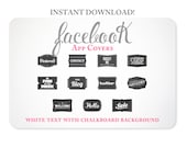 Chalkboard Facebook Timeline Tab Images - App Buttons - Social Media Icons - 44 files INSTANT DOWNLOAD - Free Clipart w order